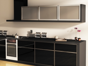 Mẫu tủ bếp dạng chữ I đẹp TB-HSN11