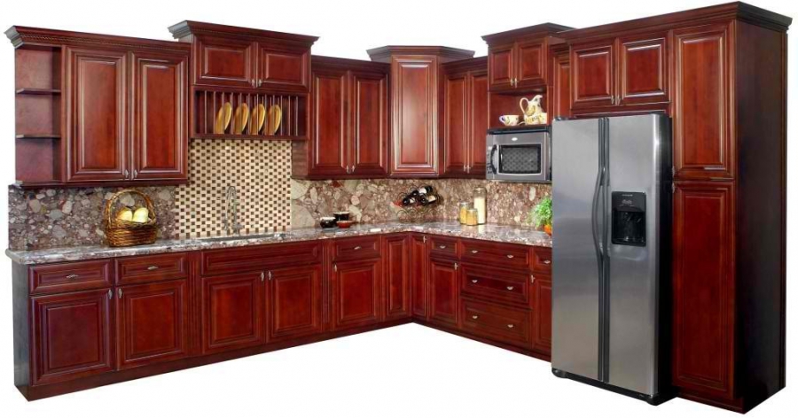 Mẫu tủ bếp gỗ xoan đào đẹp TB-HSN10