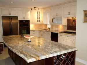 Mẫu tủ bếp có quầy bar đẹp TB-HSN20