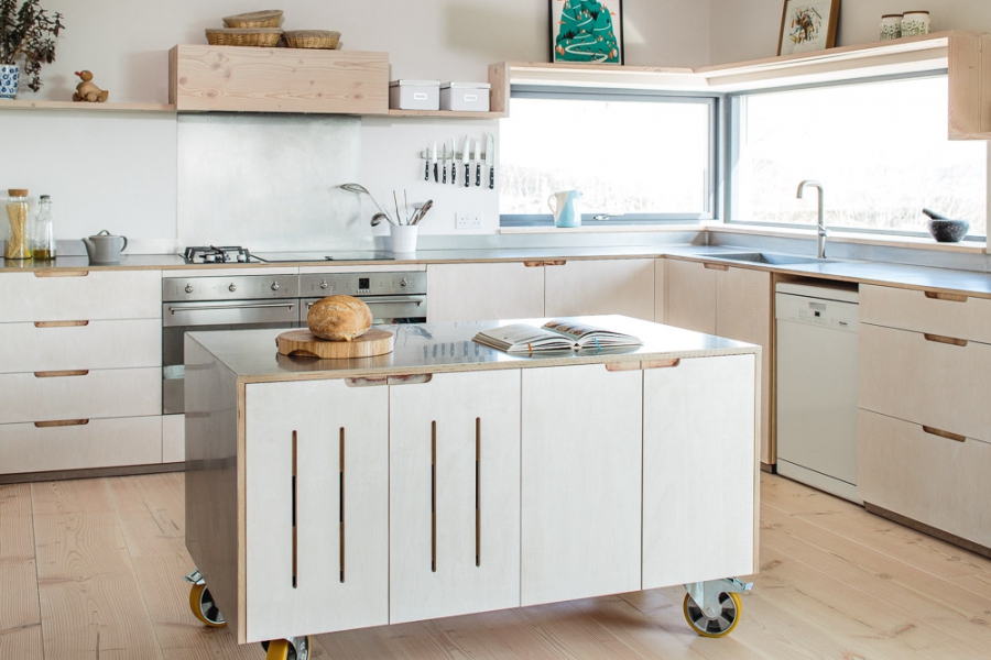 Mẫu tủ bếp Plywood TB-HSN05