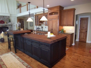 Mẫu tủ bếp có quầy bar đẹp TB-HSN11