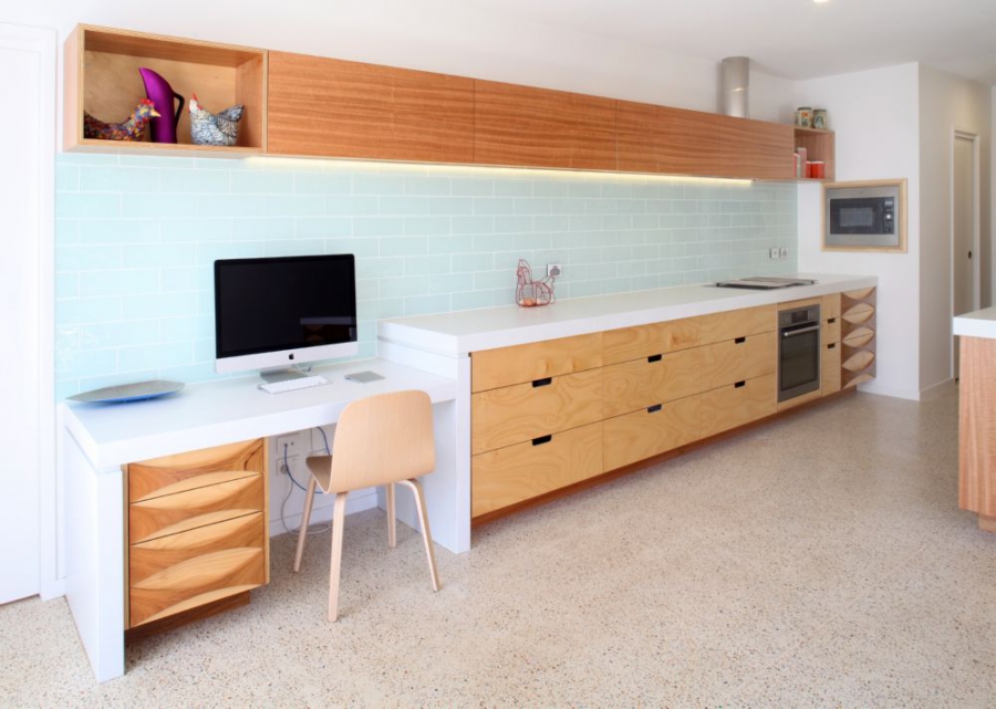 Mẫu tủ bếp Plywood TB-HSN06