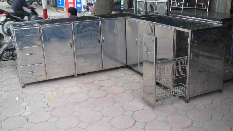 Mẫu tủ bếp inox đẹp TB-HSN17