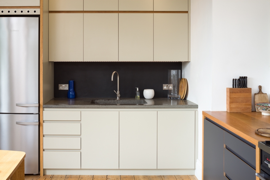 Mẫu tủ bếp Plywood TB-HSN03