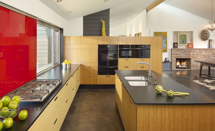 Mẫu tủ bếp Plywood TB-HSN04